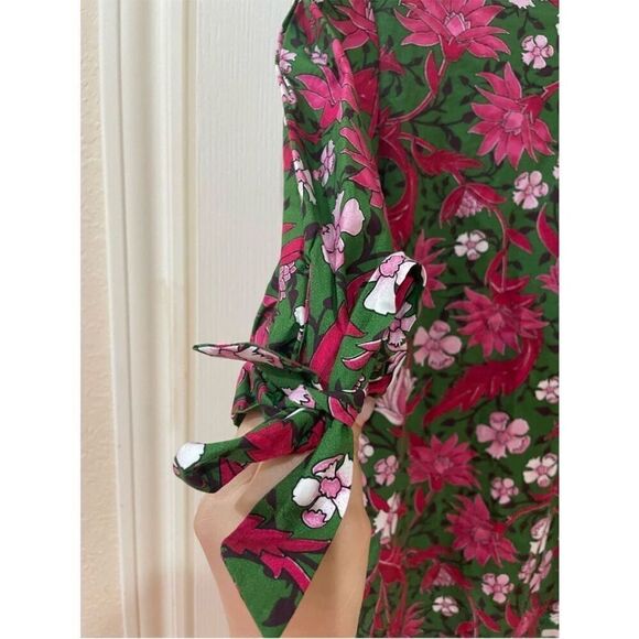 NWOT ZARA floral puff sleeve blouse size medium - Picture 4 of 6